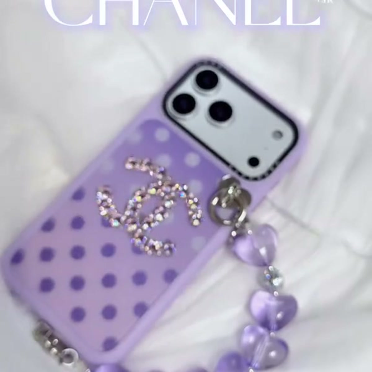 Lavender Crystal Chain iPhone Case