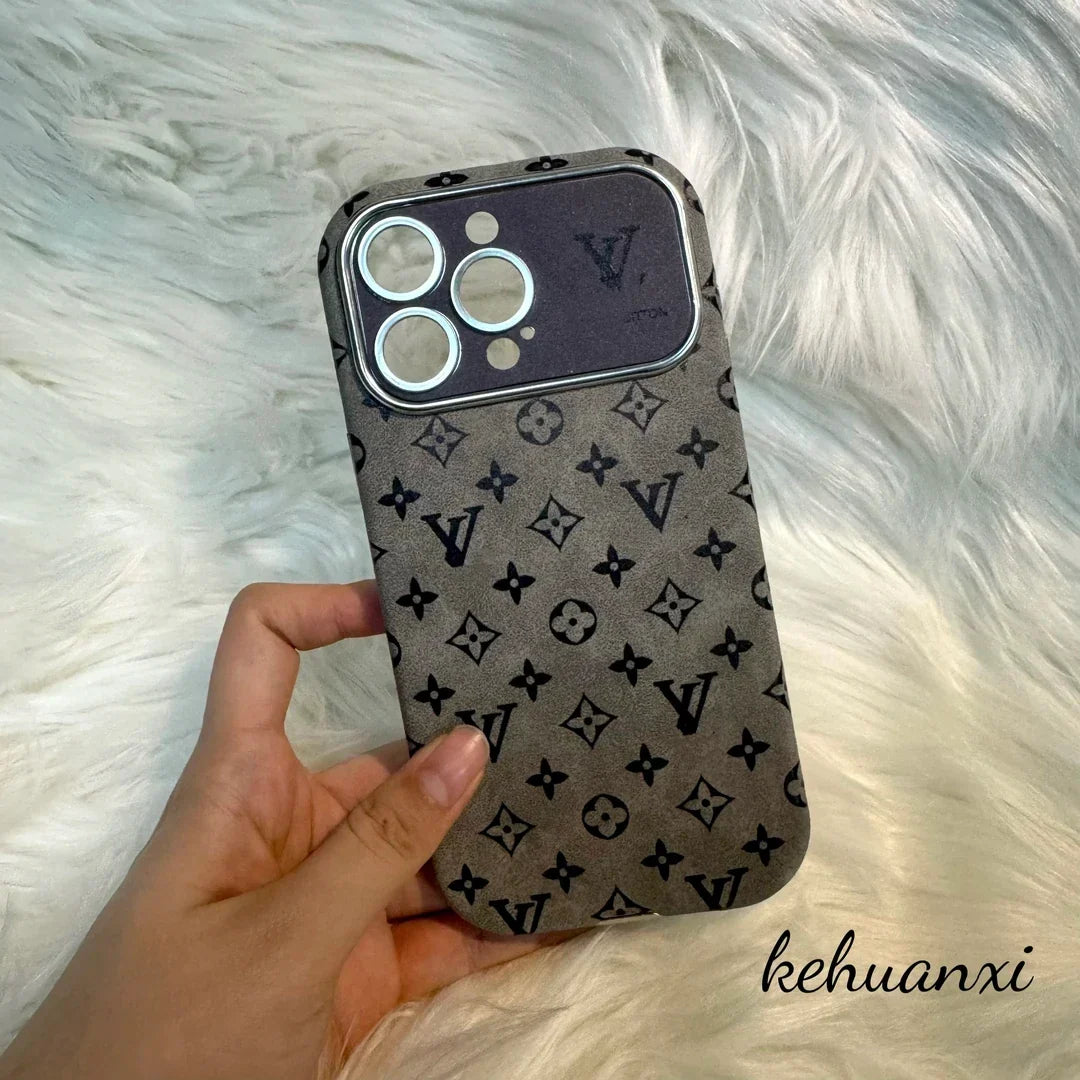Classic Letters Leather iPhone Case