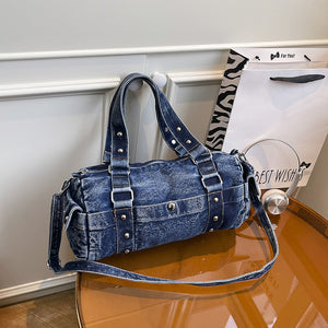 Denim Armpit Bag Large Capacity Travel Casual Messenger Bag