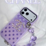 Lavender Crystal Chain iPhone Case