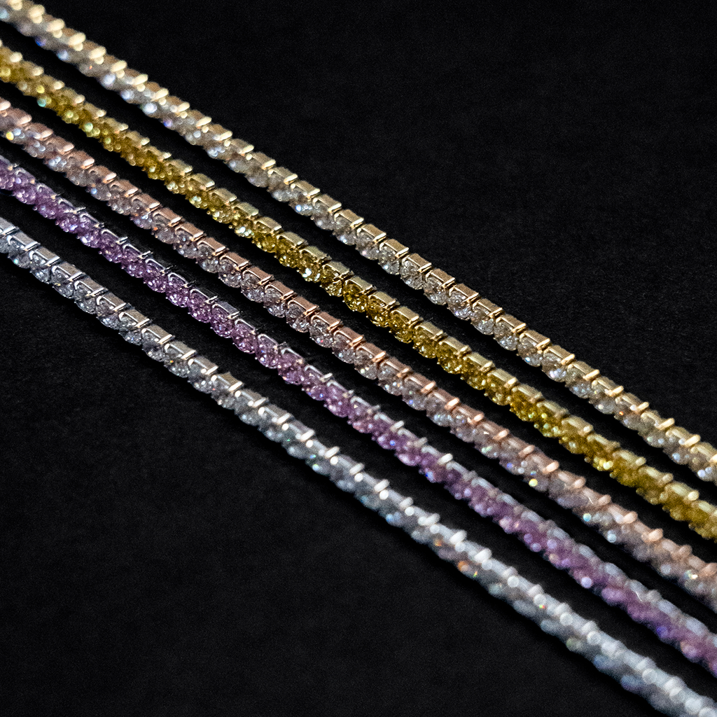 Canary Micro Tennis Chain in Yellow Gold