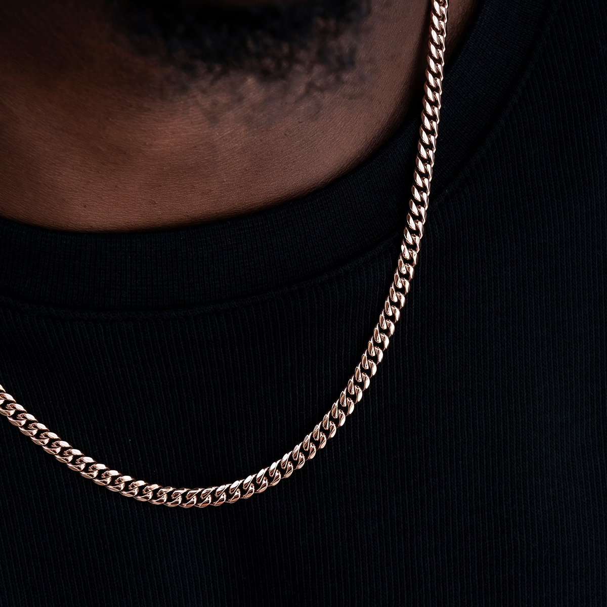 Miami Cuban Chain in Rose Gold- 5mm
