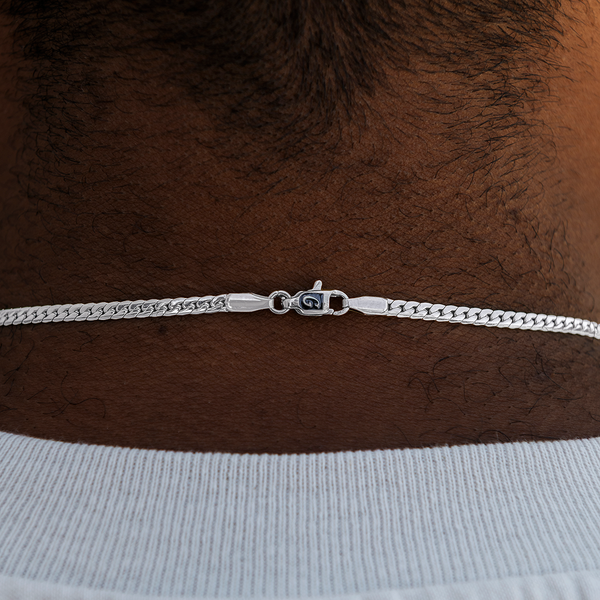 South Beach Cuban™ Chain in White Gold - 3mm