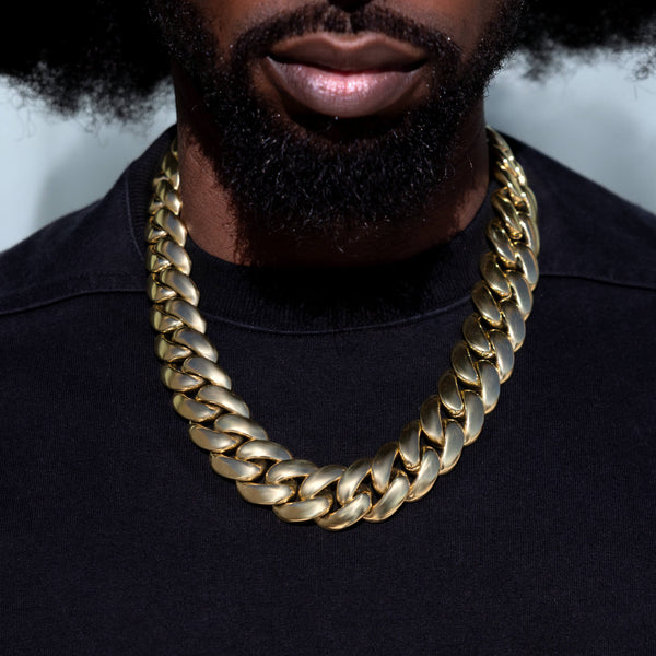 Miami Cuban Chain in Yellow Gold - 25mm
