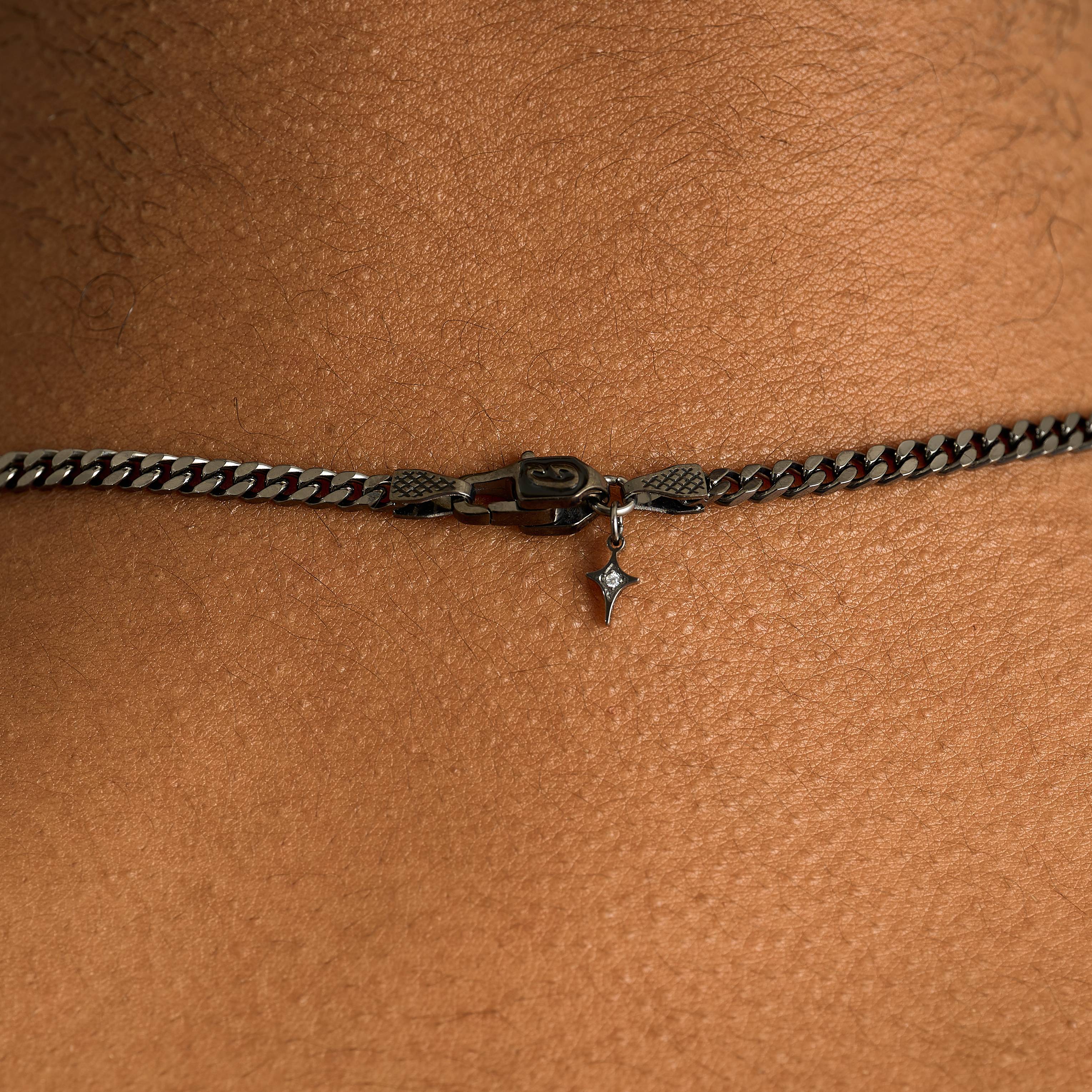 Micro Cuban Chain in Black - 3mm