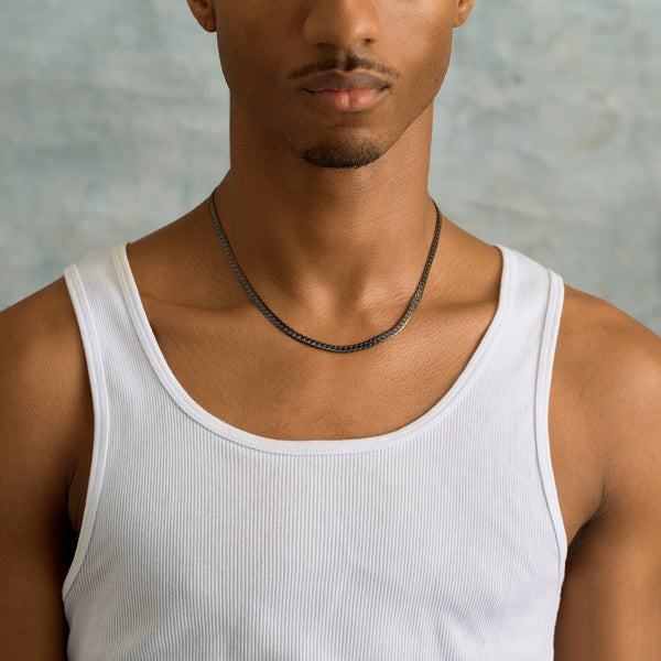 South Beach Cuban Chain in Black - 5mm