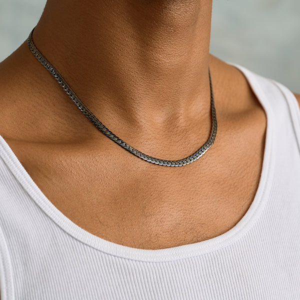 South Beach Cuban Chain in Black - 5mm
