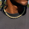 GLD X Bloody Osiris Lab Diamond Voronoi Link Chain in Solid Yellow Gold