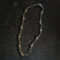 GLD X Bloody Osiris Dual Finish Lab Diamond Ball Chain in White and Yellow Solid Gold