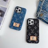 Classic Letters Denim iPhone Case