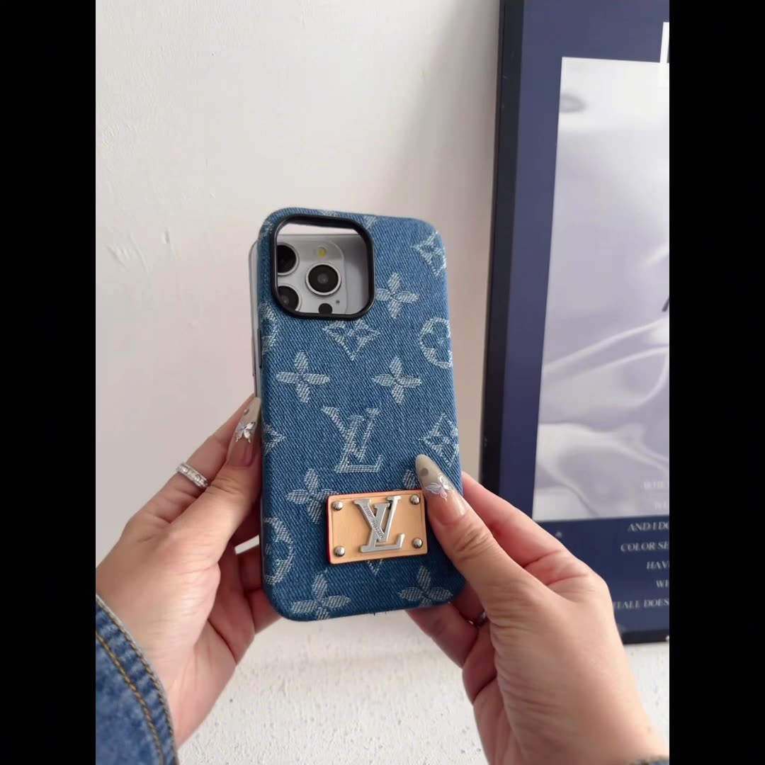 Classic Letters Denim iPhone Case