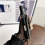 Crossbody Metal Buckle Leather iPhone Case