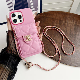 Crossbody Metal Buckle Leather iPhone Case