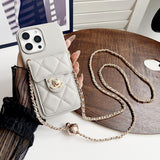Crossbody Metal Buckle Leather iPhone Case