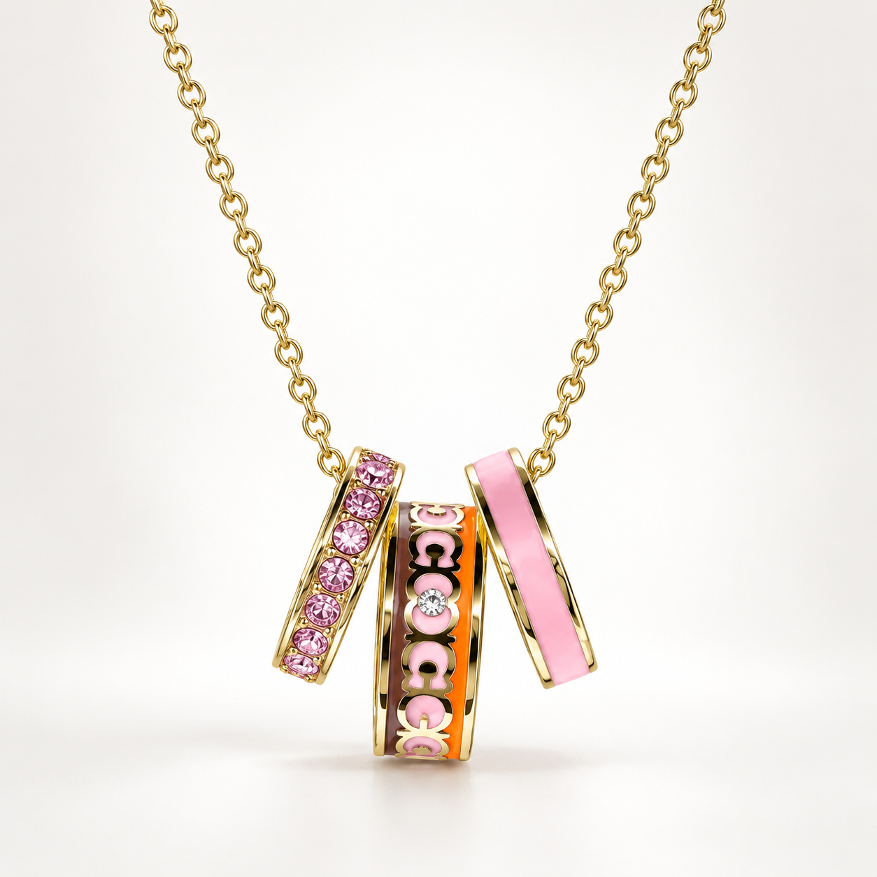 Enamel and Crystal Necklace