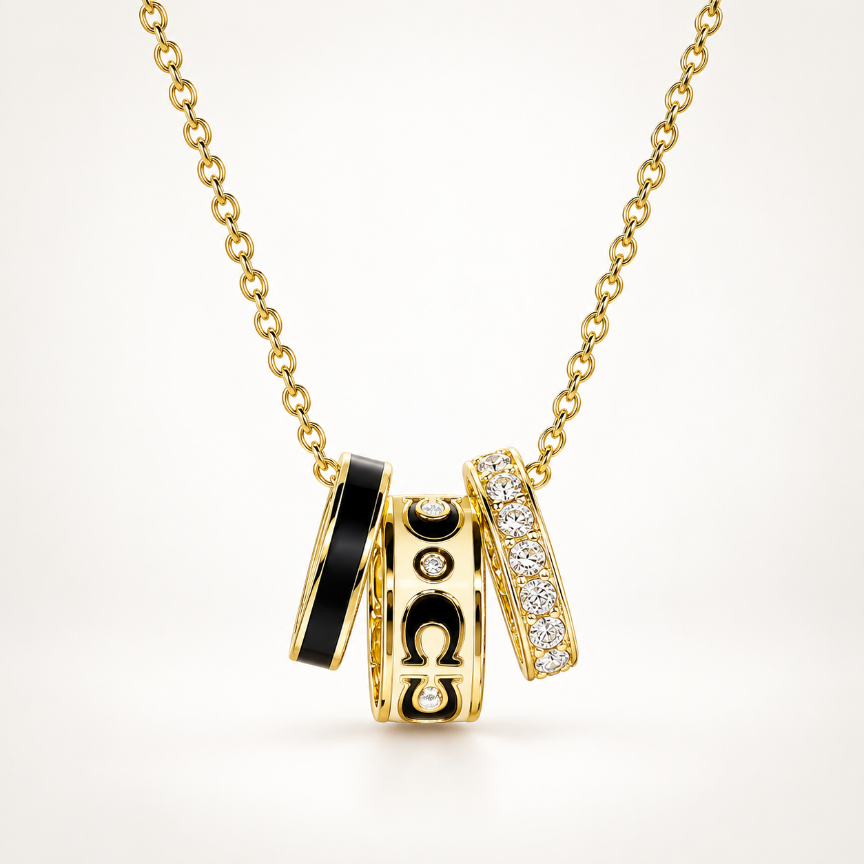 Enamel and Crystal Necklace