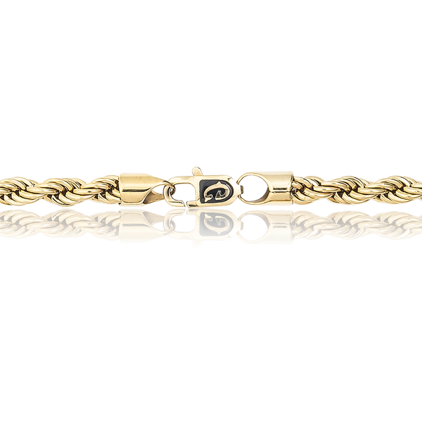 Rope Chain in Yellow Gold- 6mm