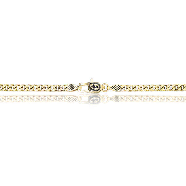 Micro Cuban Chain in Yellow Gold- 3mm