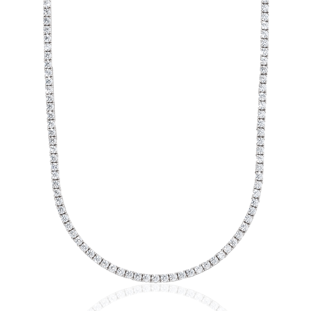 Diamond Tennis Chain in White Gold- 3mm