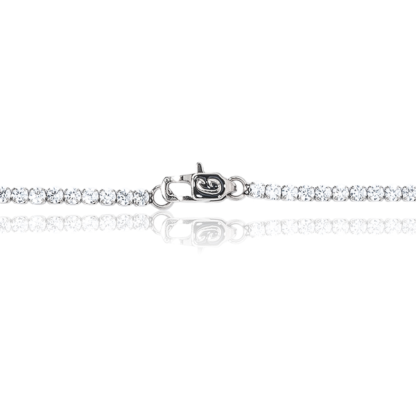Micro Tennis Chain in White Gold