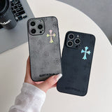 Laser ChromeHearts Pattern iPhone Case