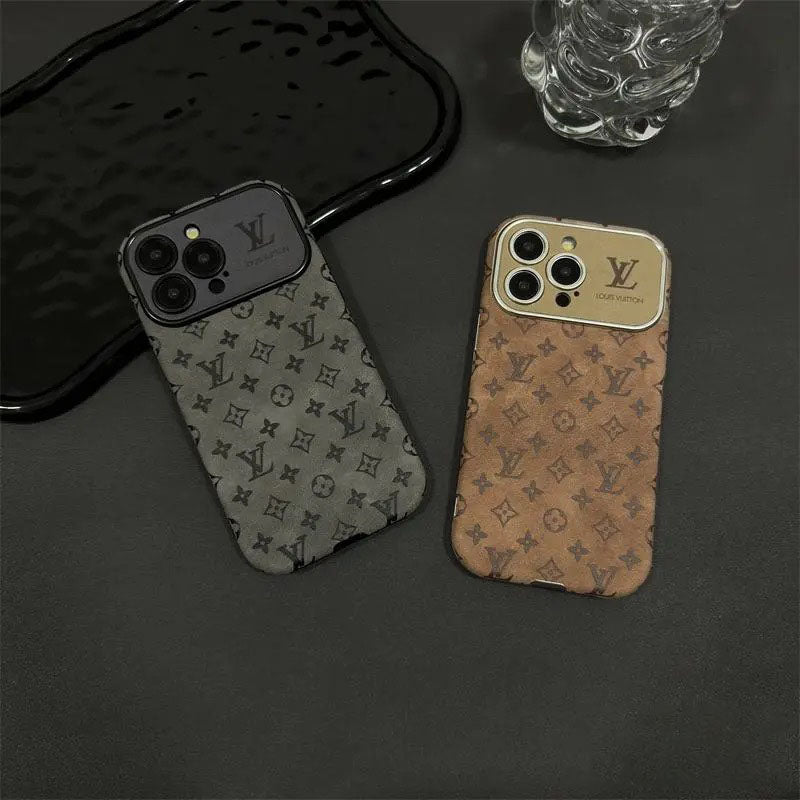 Classic Letters Leather iPhone Case