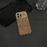 Classic Letters Leather iPhone Case