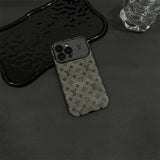 Classic Letters Leather iPhone Case