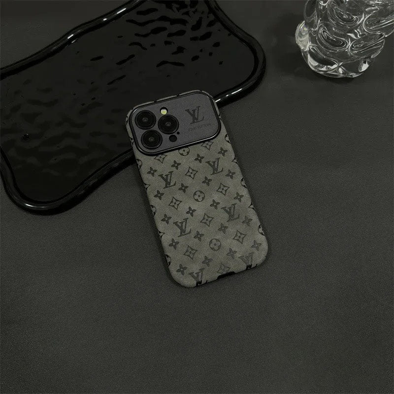 Classic Letters Leather iPhone Case