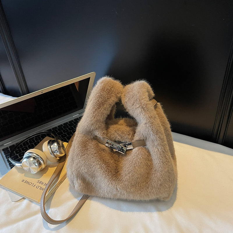 Cute Solid Color Chain Crossbody Bag for Women