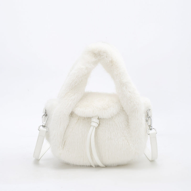 Versatile Portable Small Bag - Simple Plush Fashion Shoulder Bag