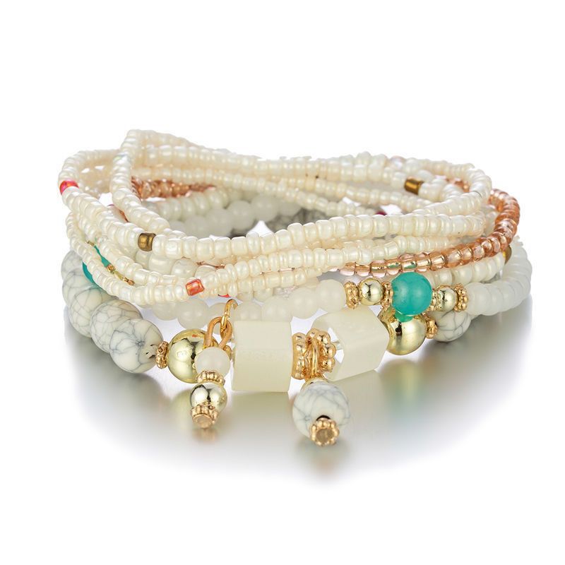 Vintage Mixed Stone Layered Bracelet