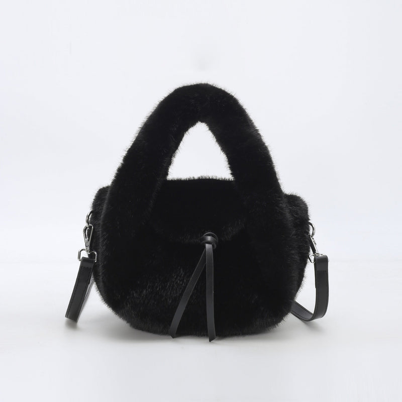 Versatile Portable Small Bag - Simple Plush Fashion Shoulder Bag