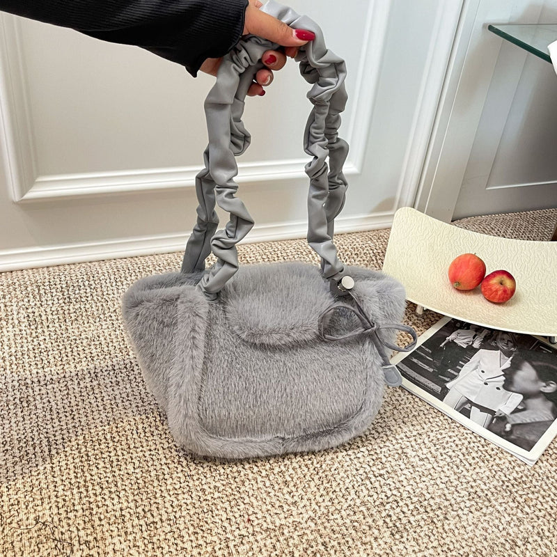 Cute Plush Vegetable Basket Shoulder Bag
