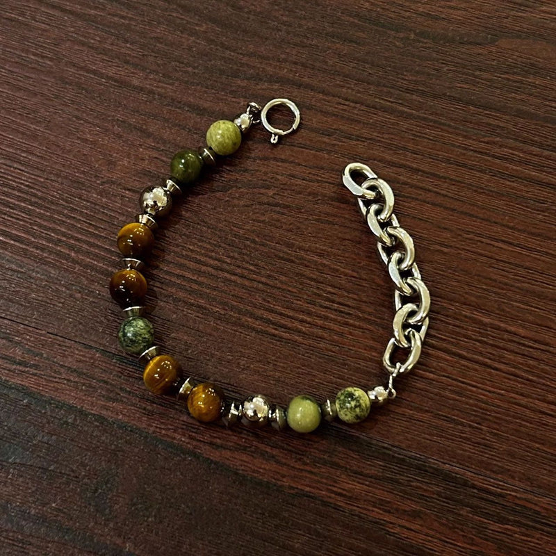 Vintage Mixed-Metal Stainless Steel Bracelet