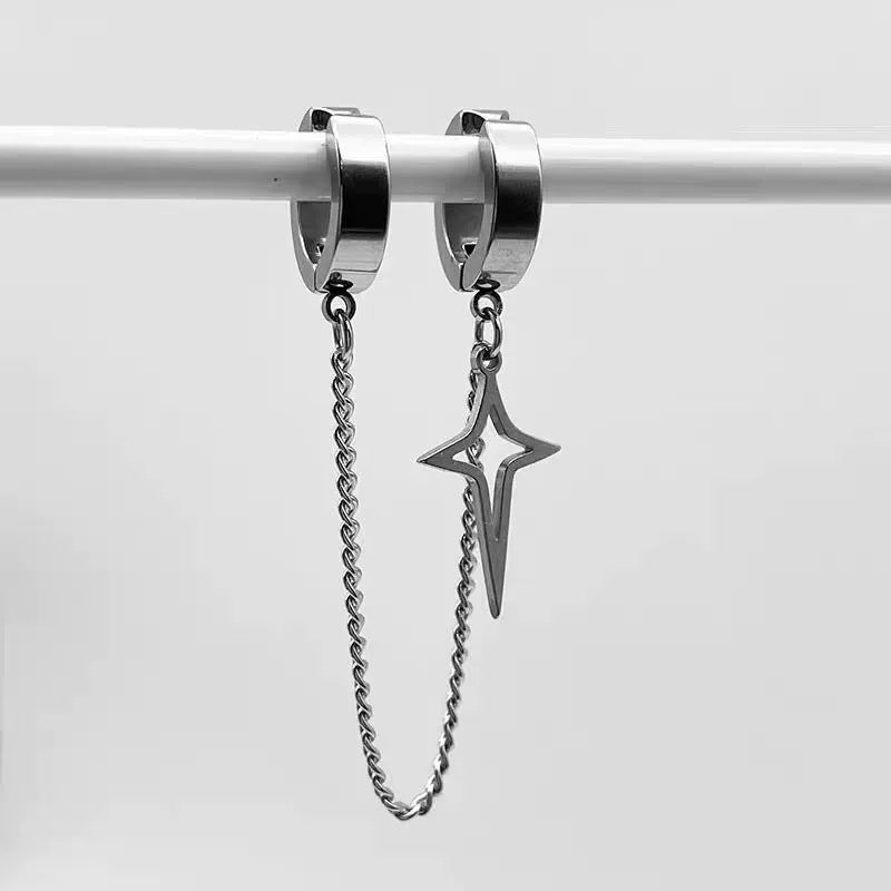 Four-Point Star Chain Ear Cuff