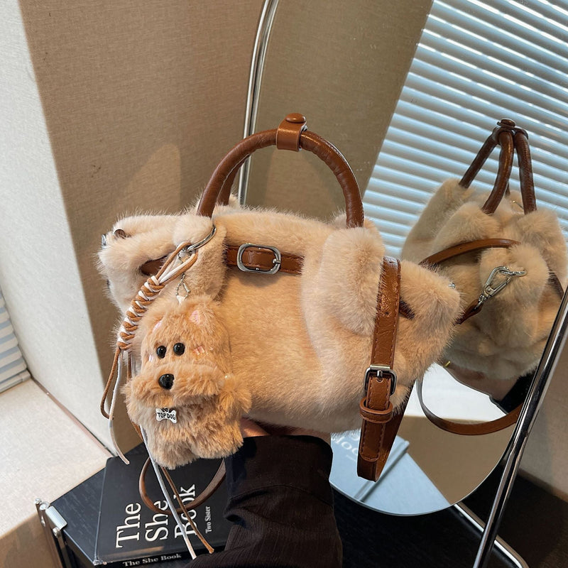 Women's Plush Wool Cloud Cartoon Handbags
