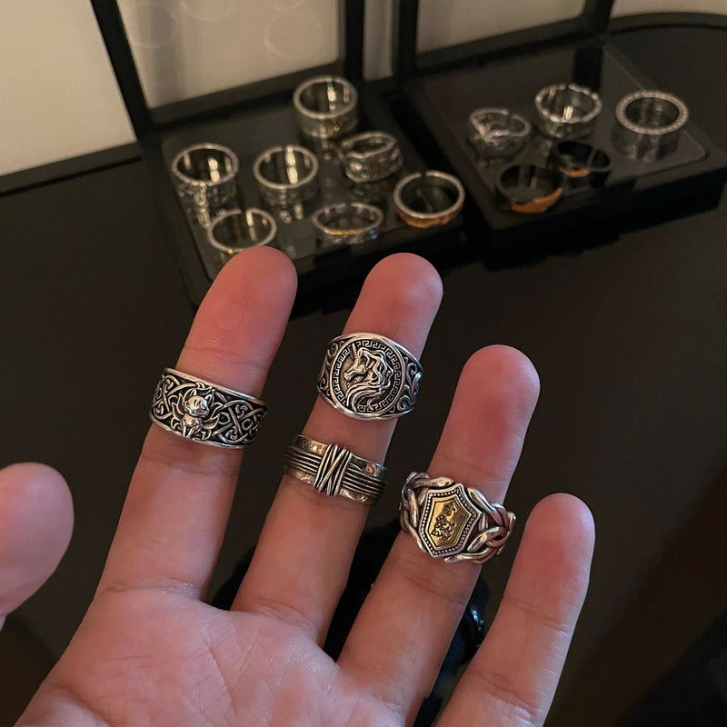 Vintage Adjustable Statement Ring Collection