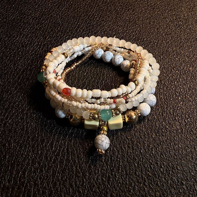 Vintage Mixed Stone Layered Bracelet
