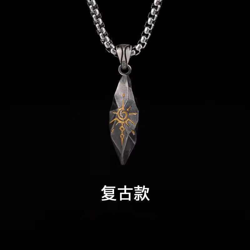 Vintage Wishing Stone Pendant Necklace