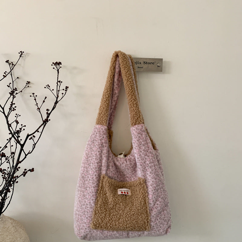 Retro Leopard Print Shoulder Bag Fashion Tote