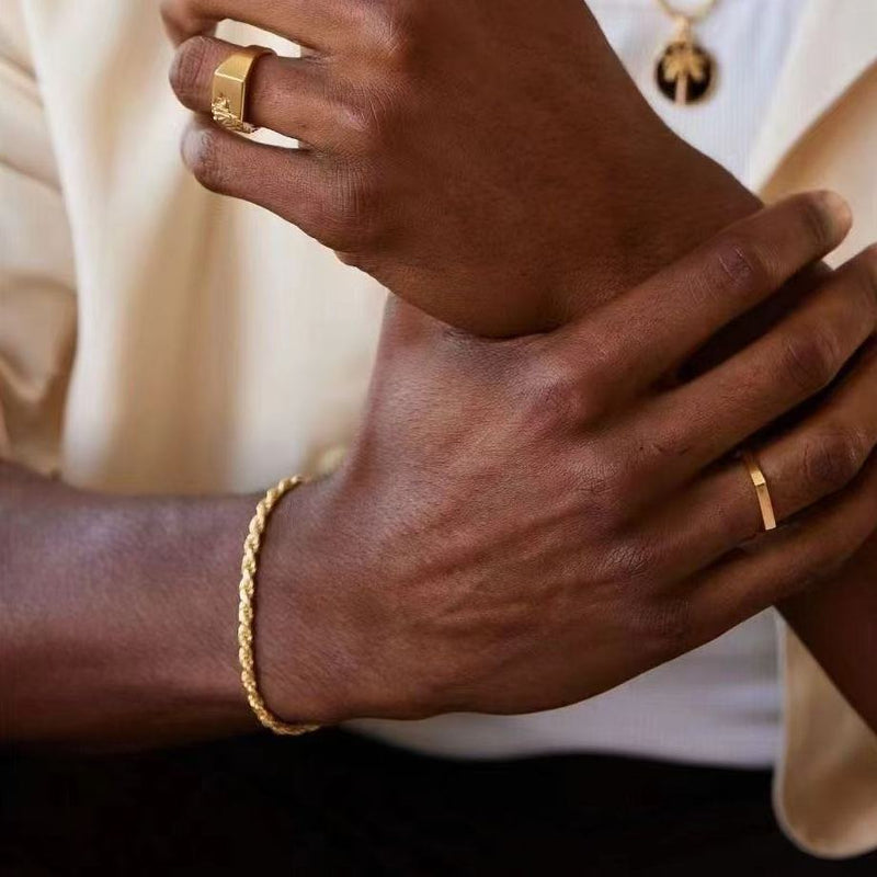 Twisted Cuban Chain Bracelet