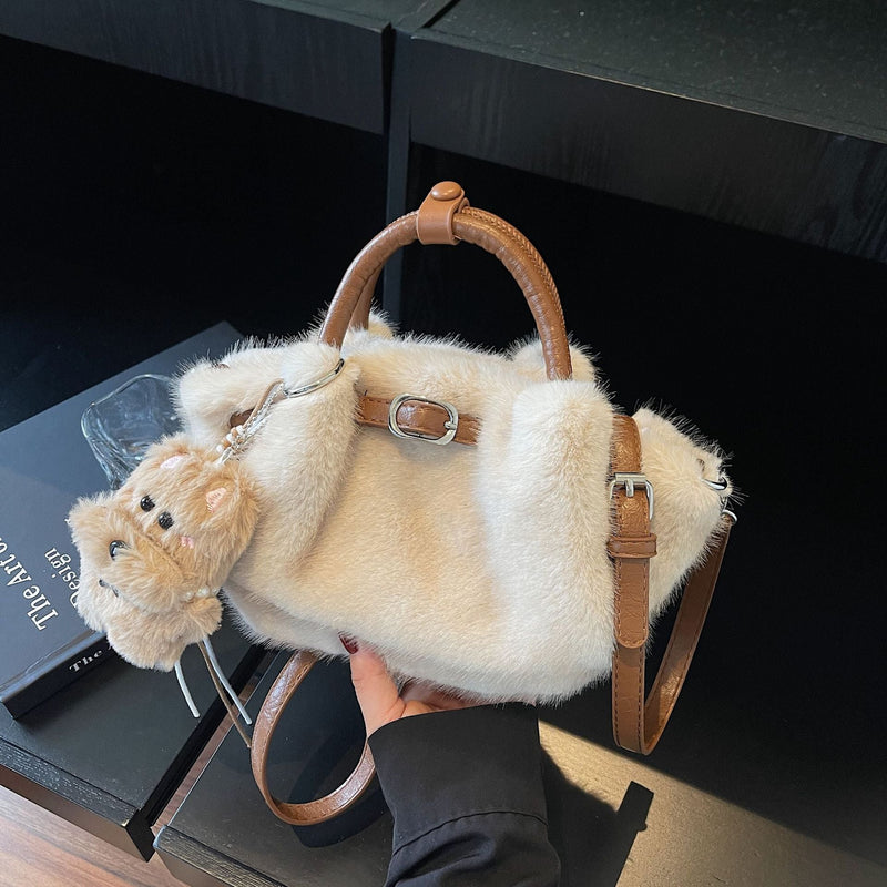 Women's Plush Wool Cloud Cartoon Handbags