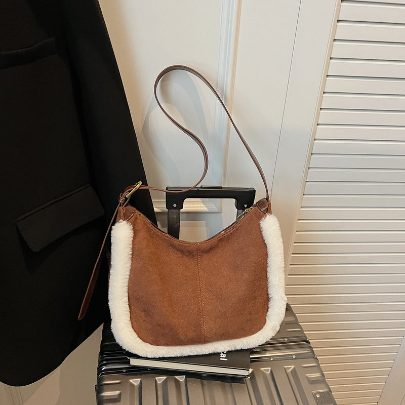 Retro Matte Messenger Bag Large Capacity Casual Shoulder Bag