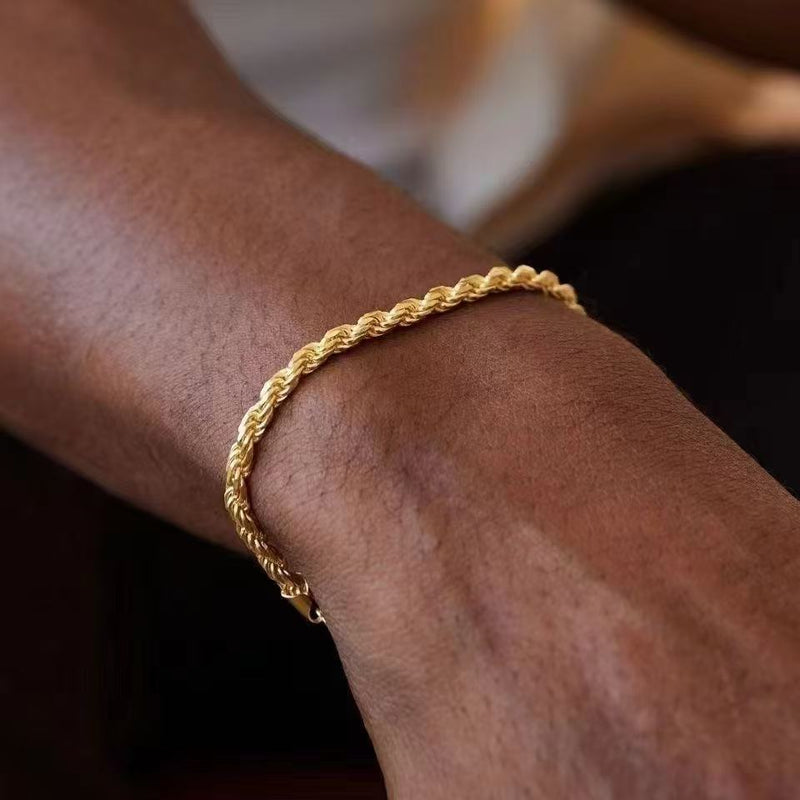 Twisted Cuban Chain Bracelet