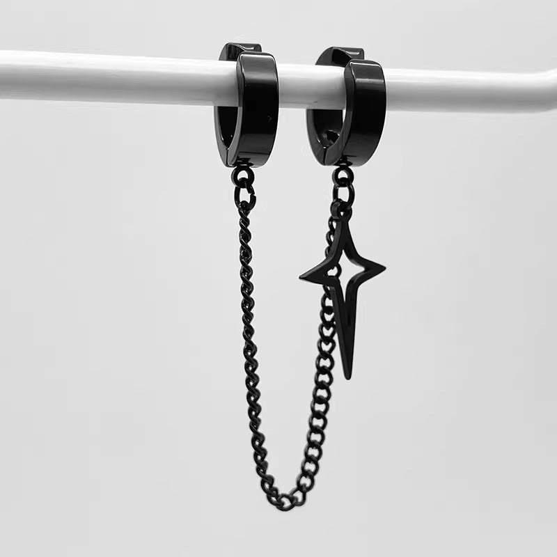 Four-Point Star Chain Ear Cuff