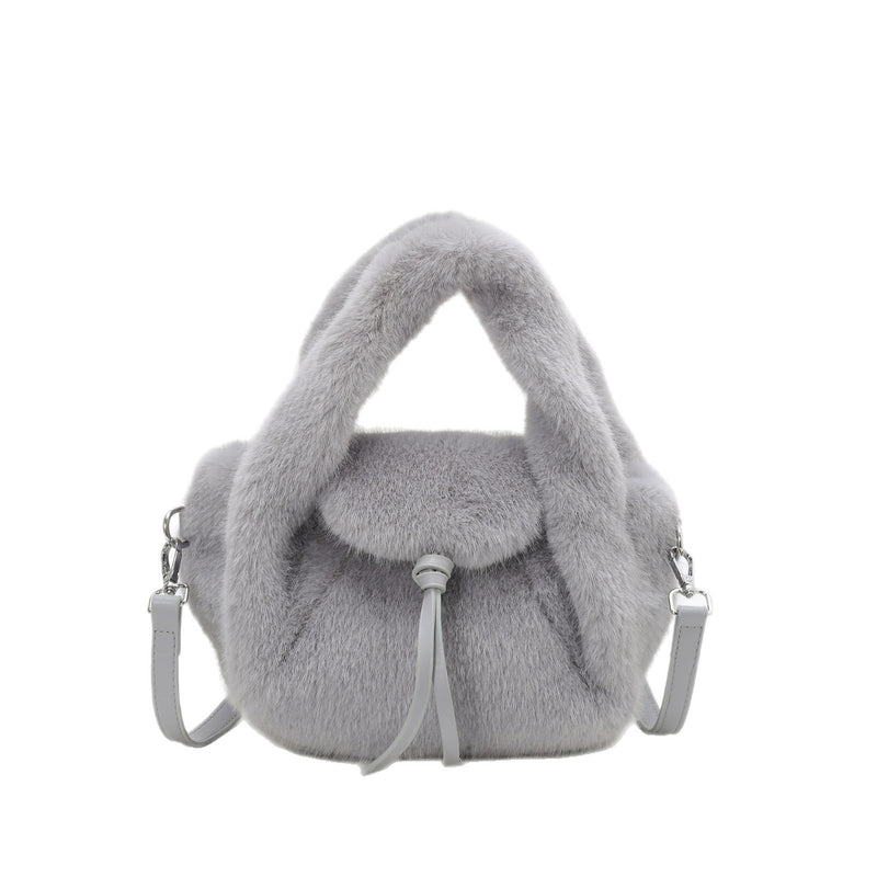 Versatile Portable Small Bag - Simple Plush Fashion Shoulder Bag