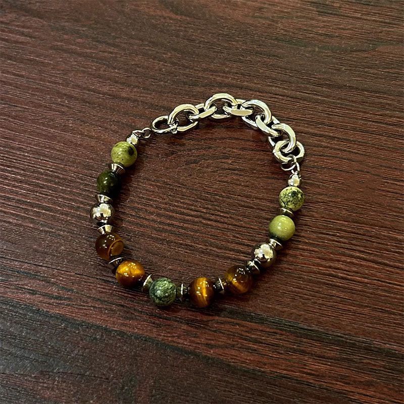 Vintage Mixed-Metal Stainless Steel Bracelet
