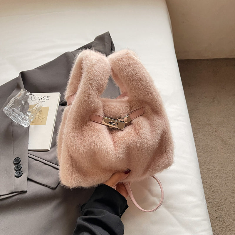 Cute Solid Color Chain Crossbody Bag for Women