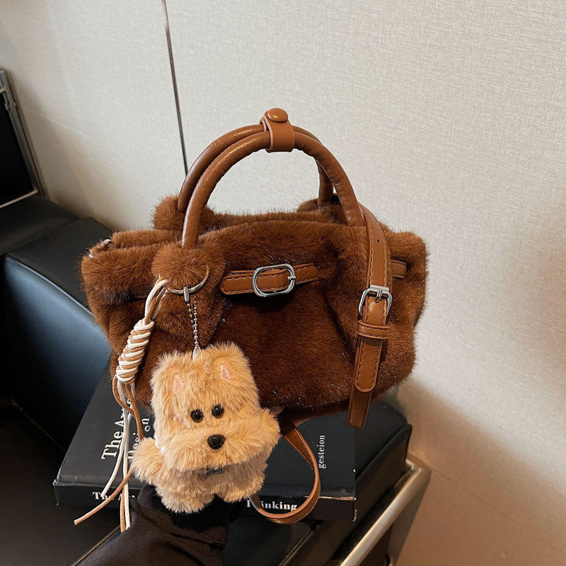 Women's Plush Wool Cloud Cartoon Handbags